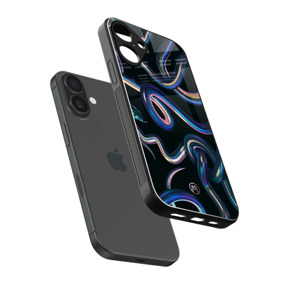serpent back phone cover | glass case for iphone 16 plus