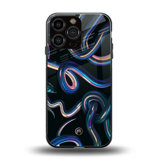 serpent back phone cover | glass case for iphone 16 pro max