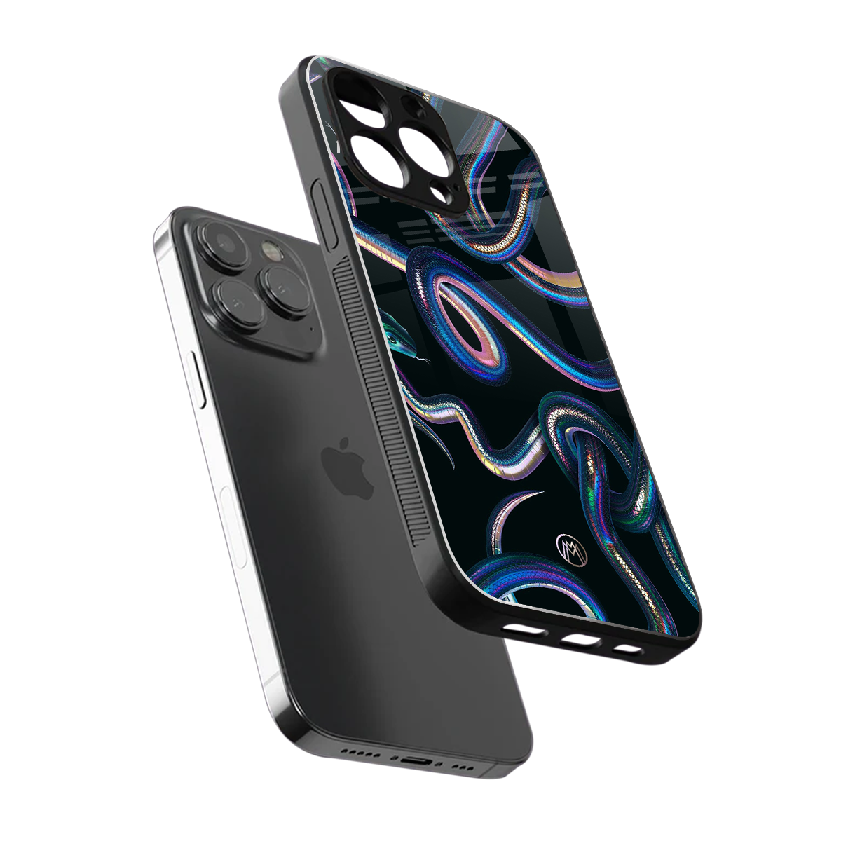 serpent back phone cover | glass case for iphone 16 pro max