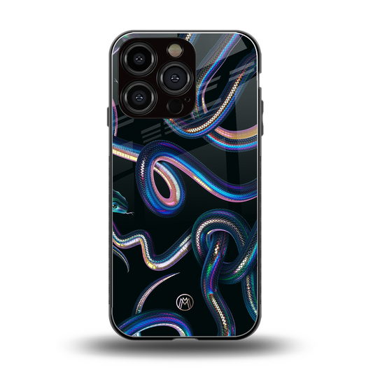 serpent back phone cover | glass case for iphone 16 pro
