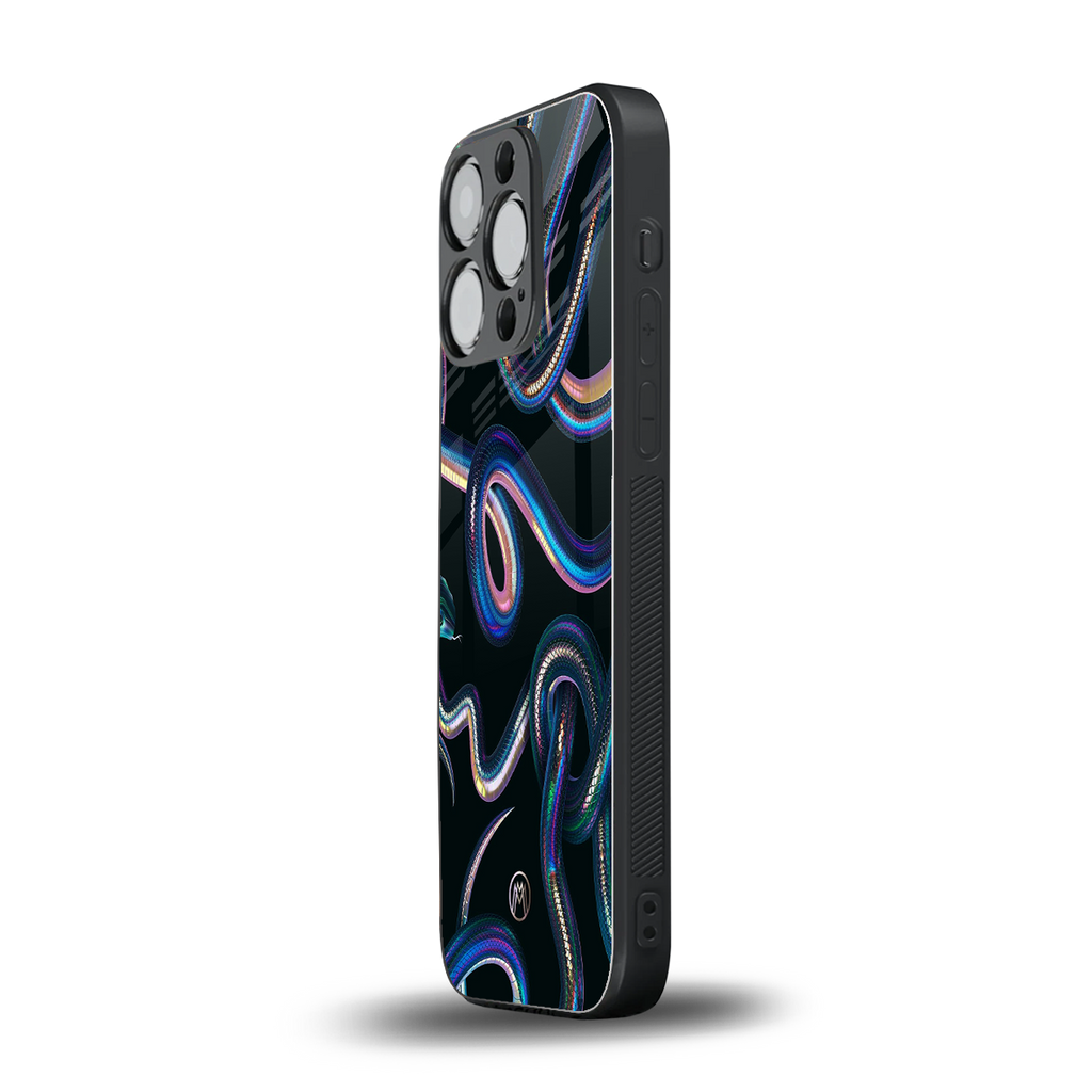 serpent back phone cover | glass case for iphone 16 pro