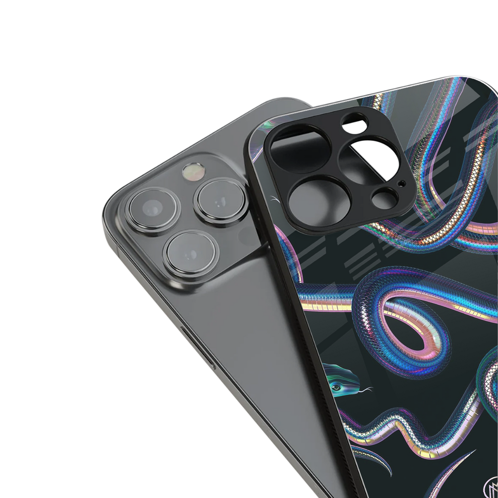 serpent back phone cover | glass case for iphone 14 plus