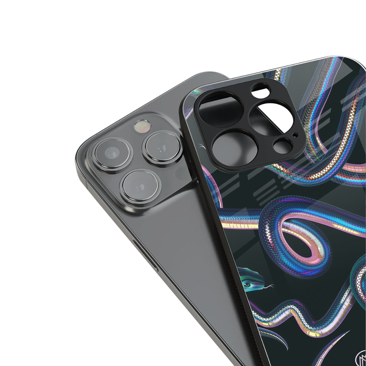 serpent back phone cover | glass case for iphone 16 pro