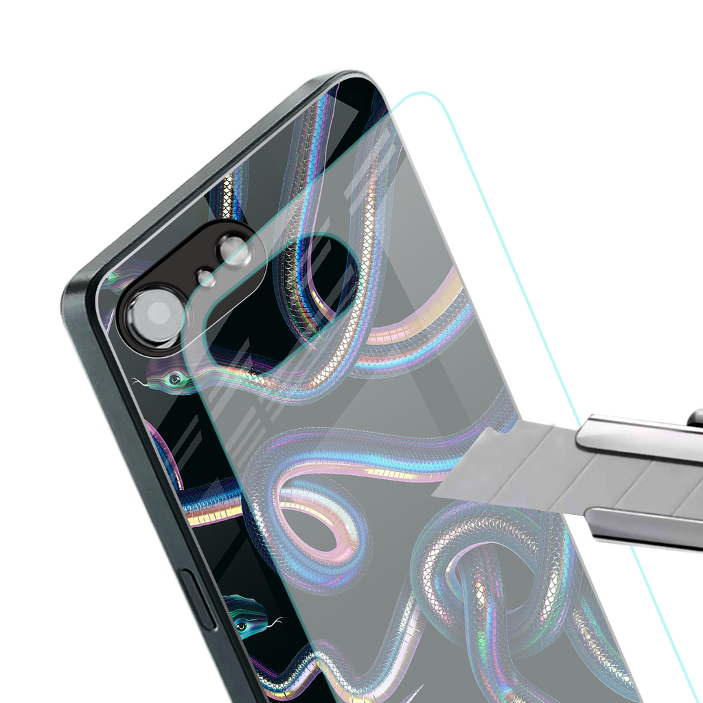 serpent back phone cover | glass case for iphone 16e