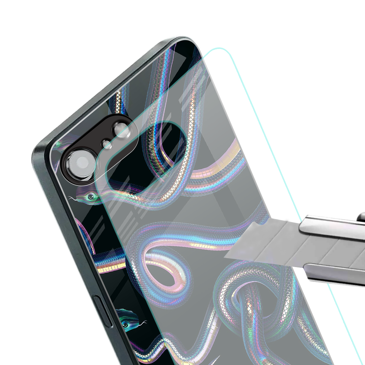 serpent back phone cover | glass case for iphone 16e