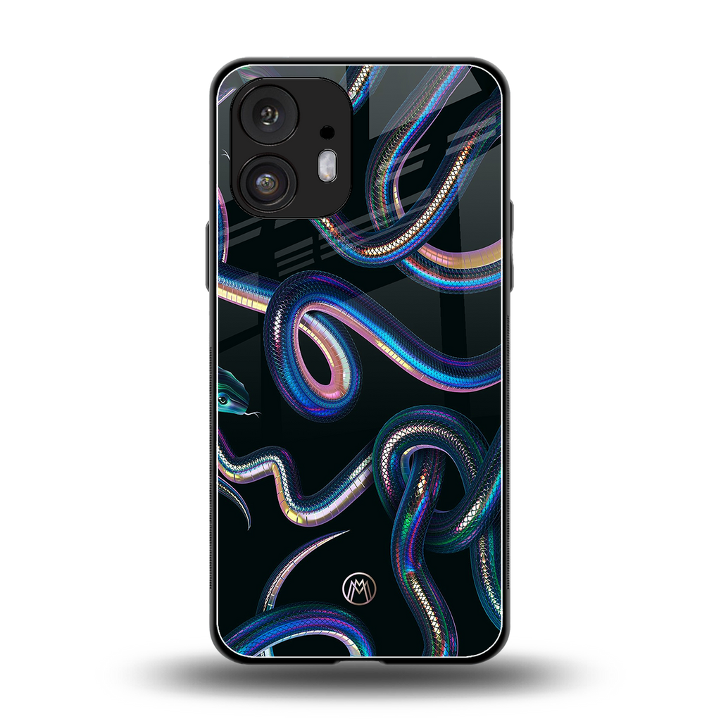 serpent back phone cover | glass case for nothing phone 2