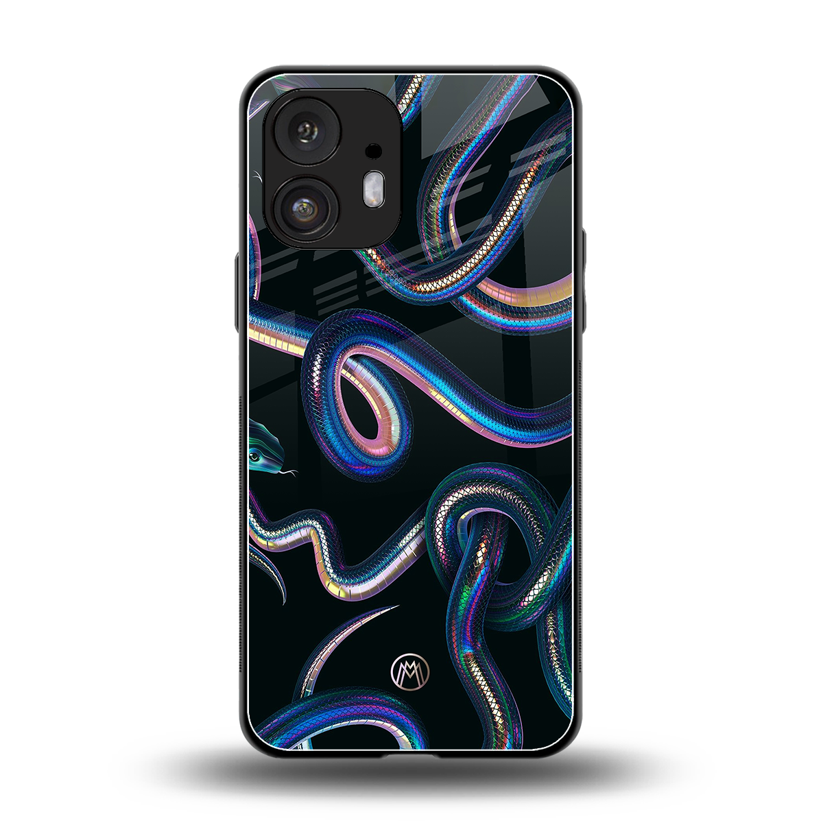 serpent back phone cover | glass case for nothing phone 2