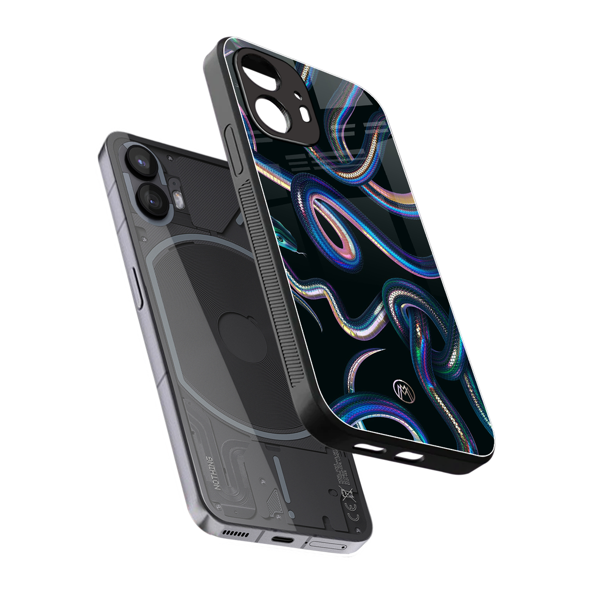 serpent back phone cover | glass case for nothing phone 2