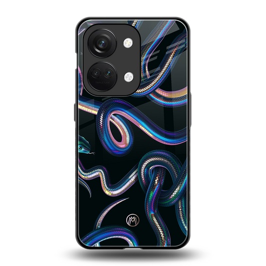serpent back phone cover | glass case for oneplus nord 3