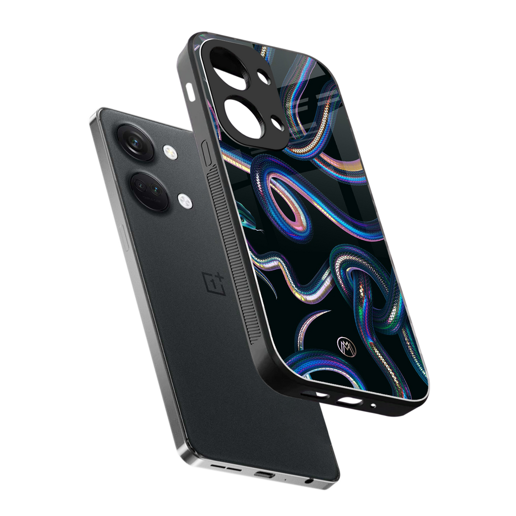serpent back phone cover | glass case for oneplus nord 3