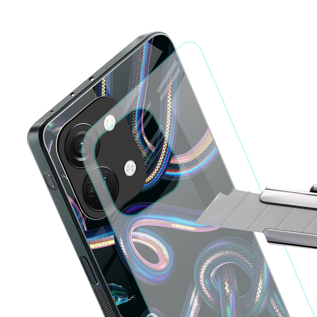 serpent back phone cover | glass case for oneplus nord 3