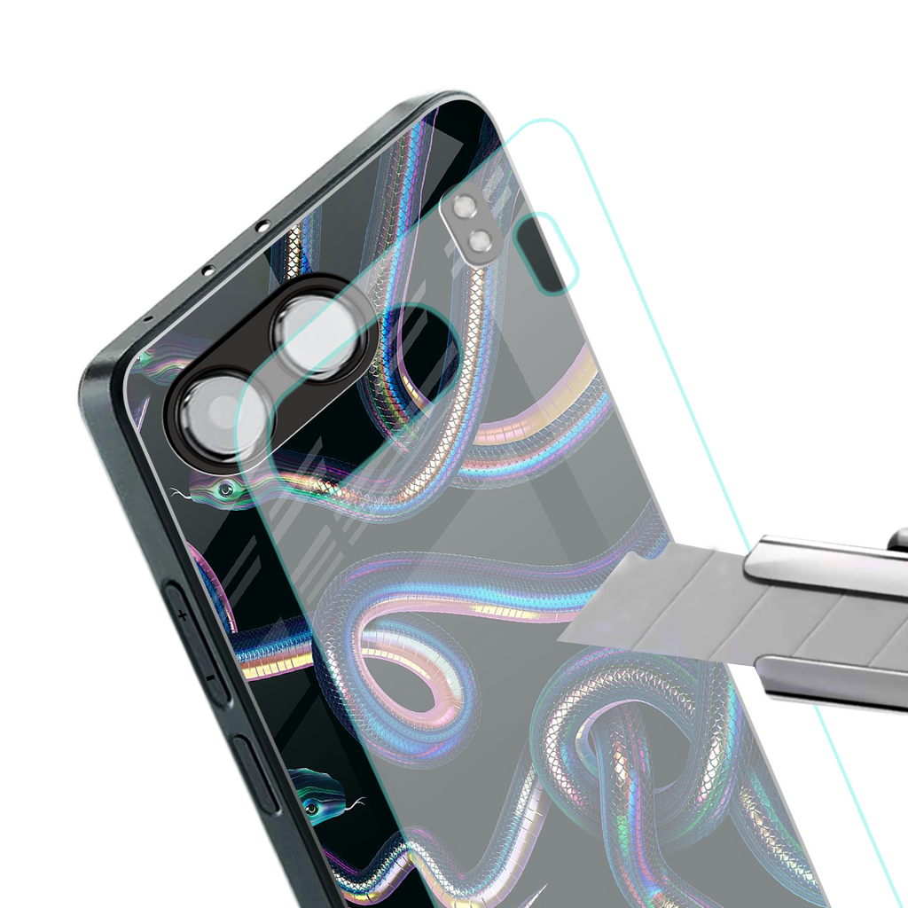 serpent back phone cover | glass case for oneplus nord 4