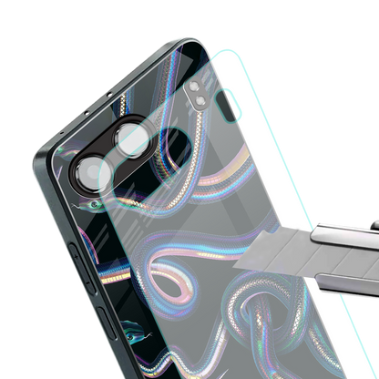serpent back phone cover | glass case for oneplus nord 4