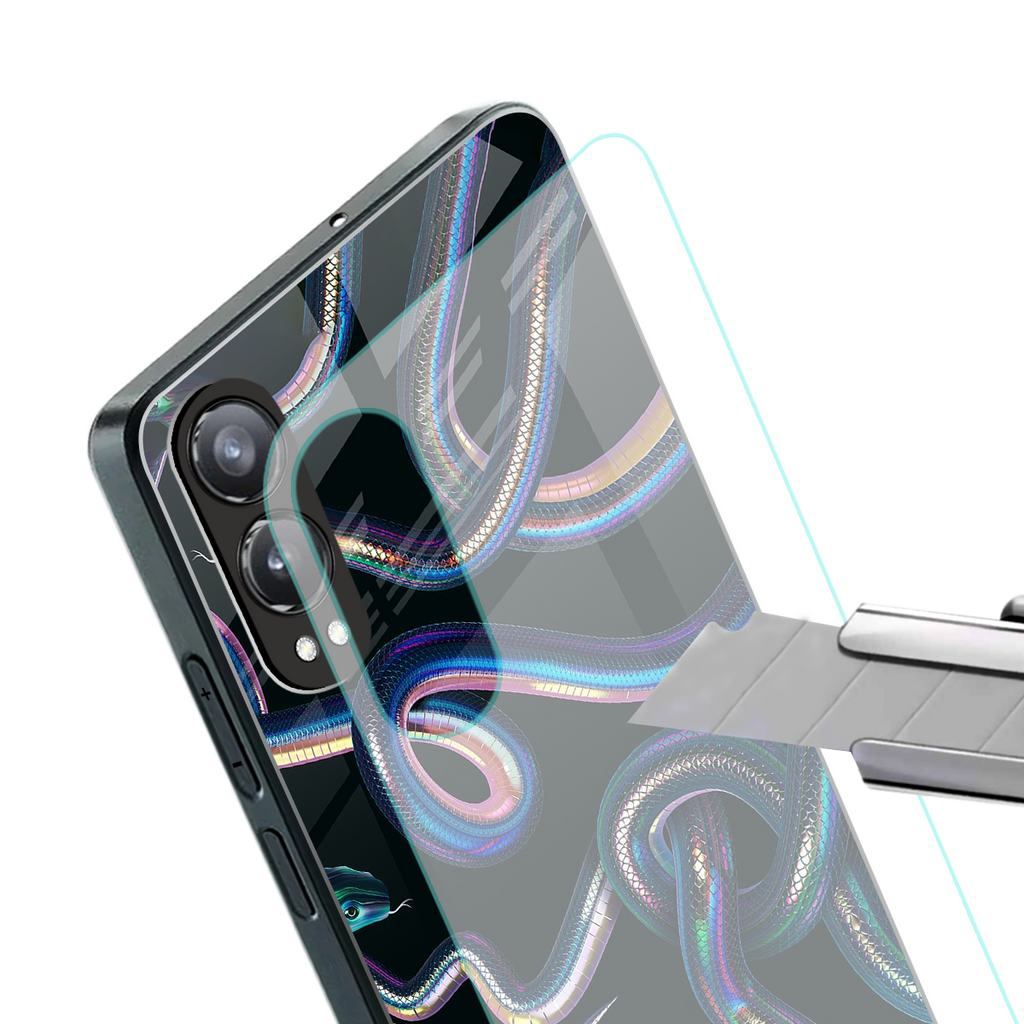 serpent back phone cover | glass case for oneplus nord ce 4 lite