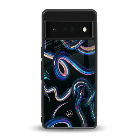 serpent back phone cover | glass case for google pixel 6 pro