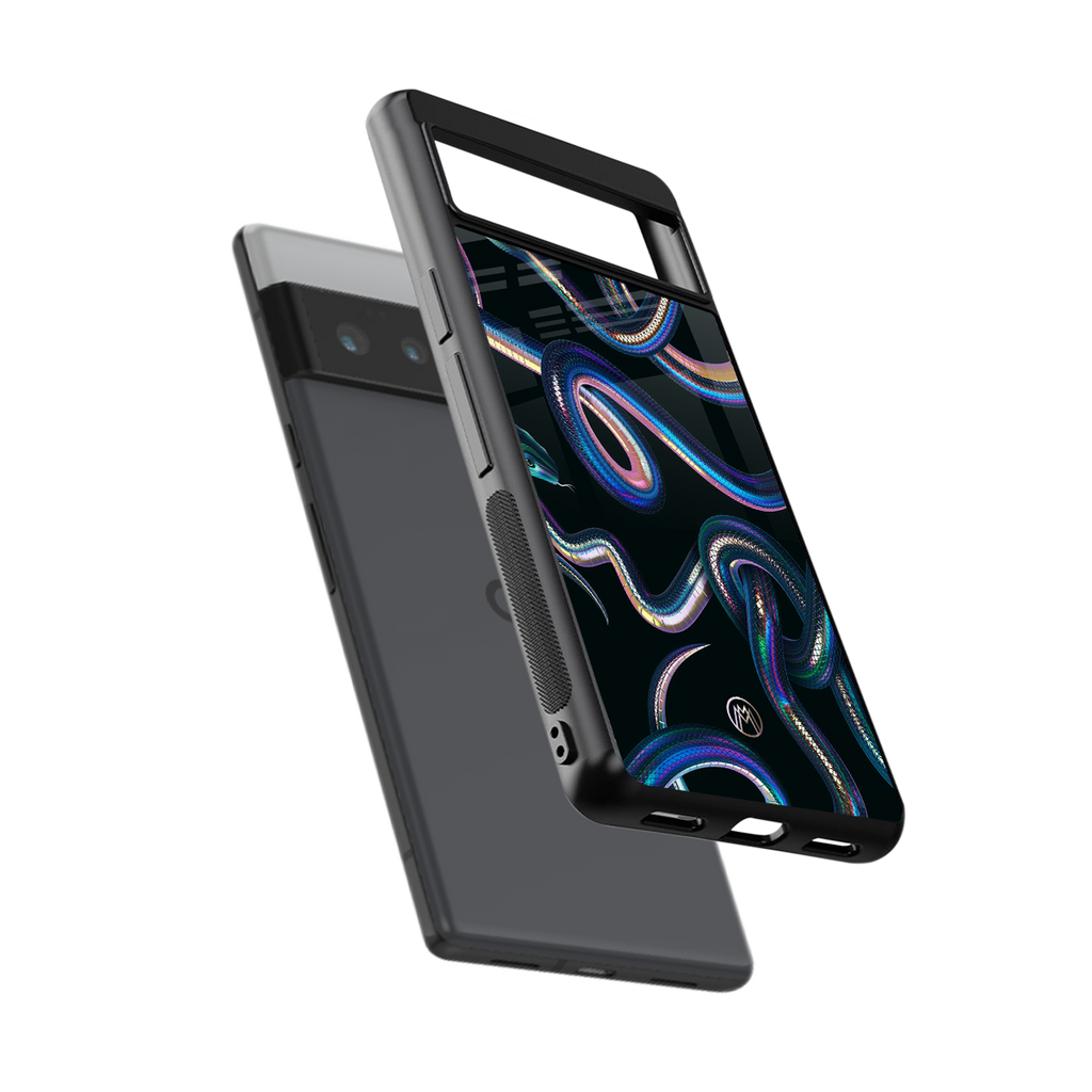 serpent back phone cover | glass case for google pixel 6 pro