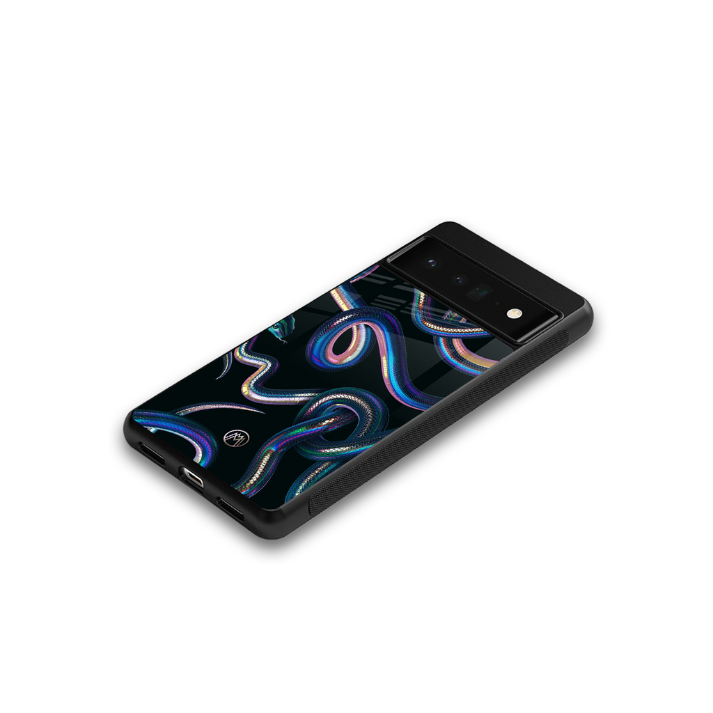 serpent back phone cover | glass case for google pixel 6 pro