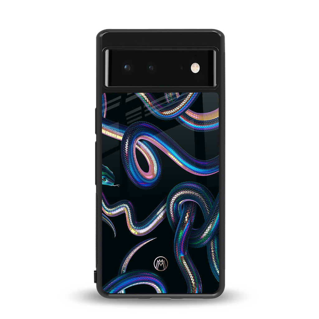 serpent back phone cover | glass case for google pixel 6