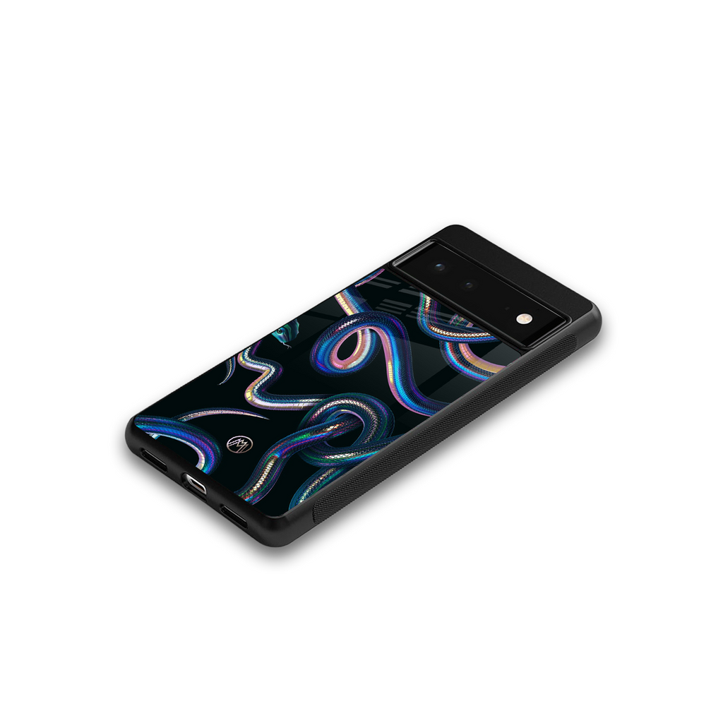serpent back phone cover | glass case for google pixel 6