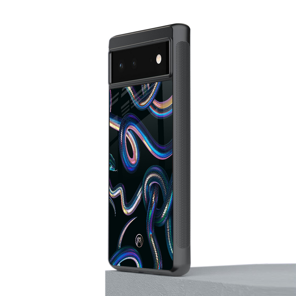 serpent back phone cover | glass case for Google Pixel 6A