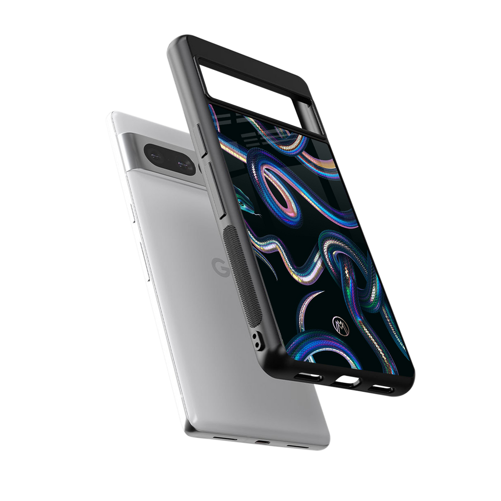 serpent back phone cover | glass case for google pixel 7 pro