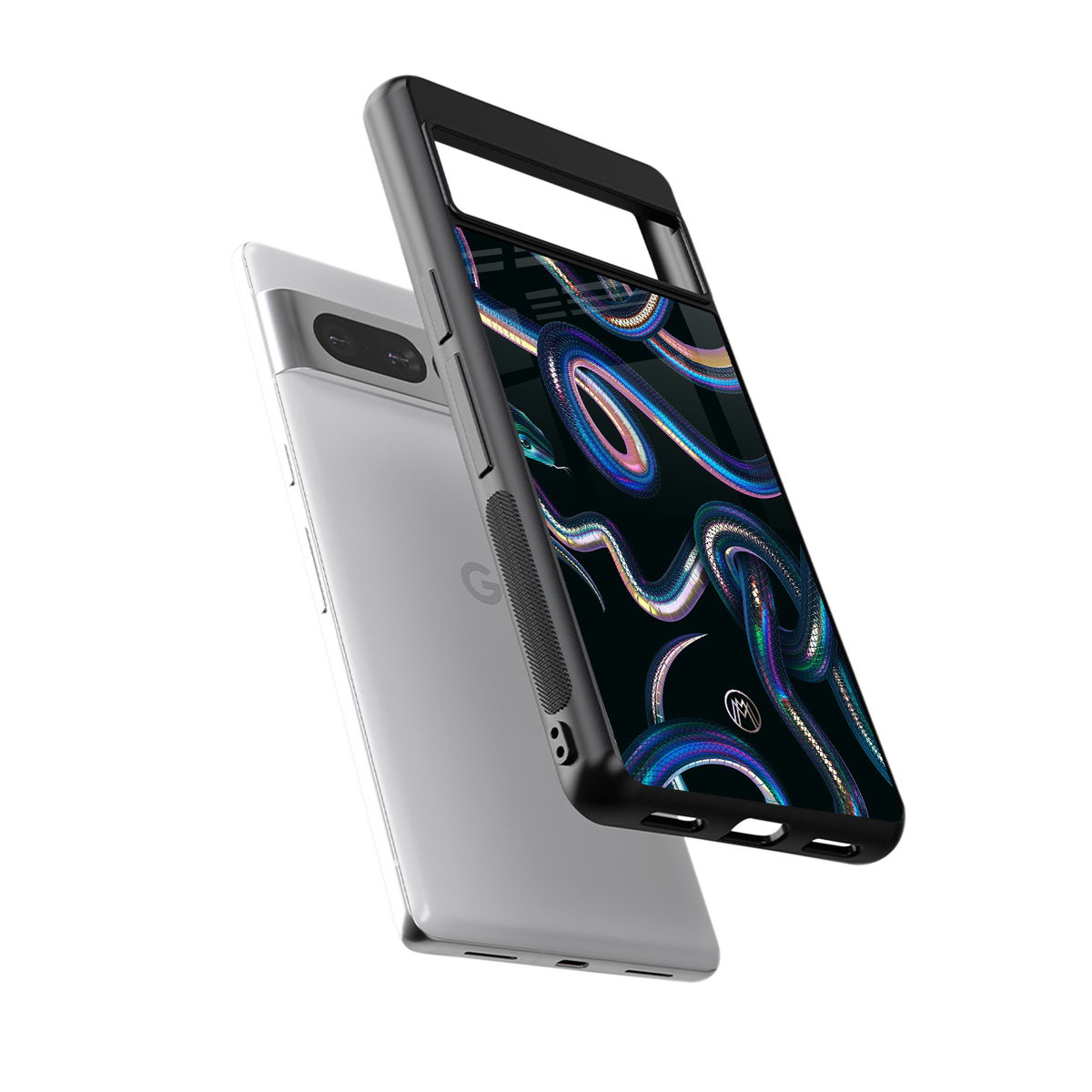 serpent back phone cover | glass case for google pixel 7 pro