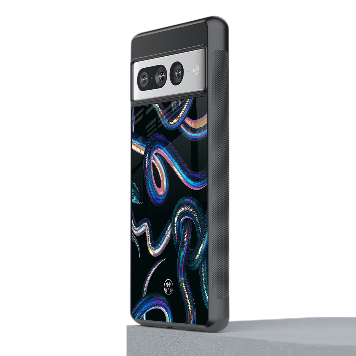 serpent back phone cover | glass case for google pixel 7 pro