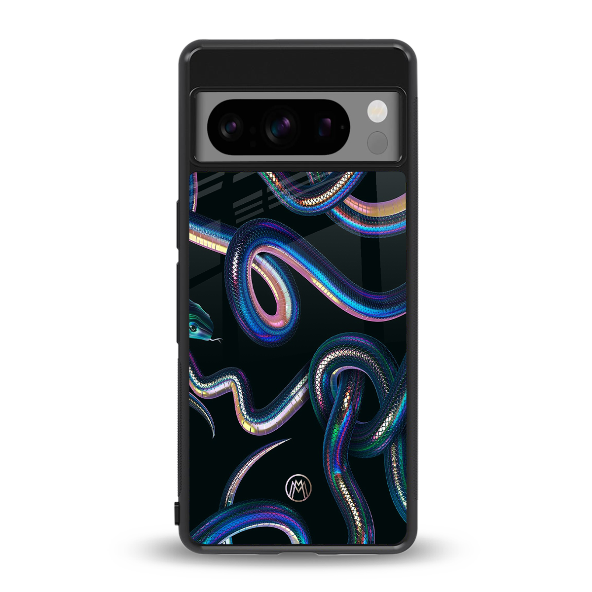 serpent back phone cover | glass case for google pixel 8 pro