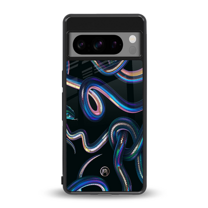 serpent back phone cover | glass case for google pixel 8 pro