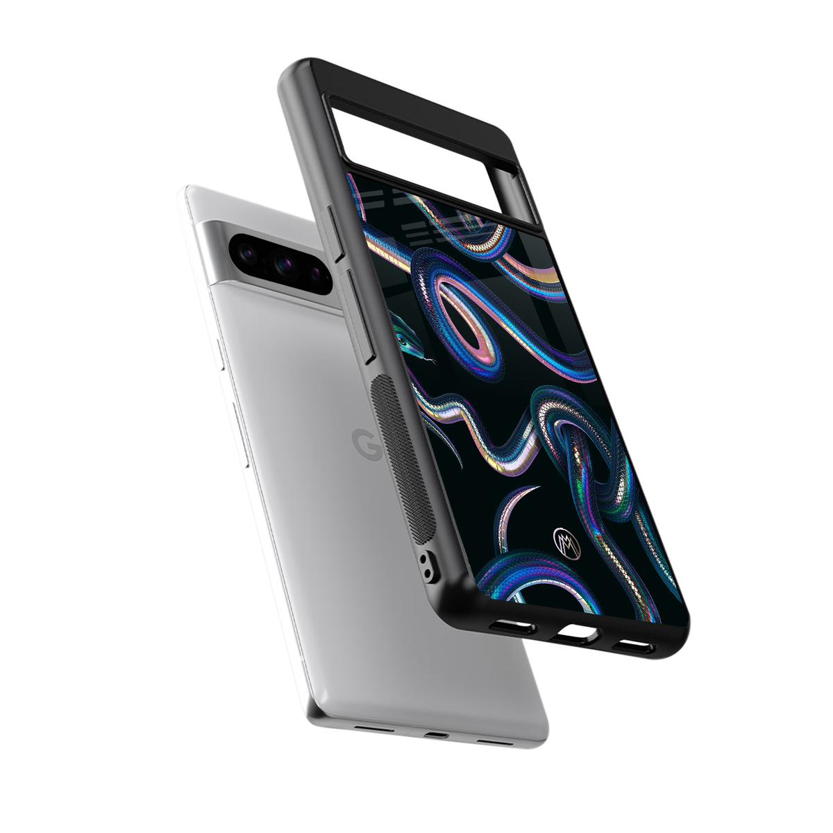 serpent back phone cover | glass case for google pixel 8 pro