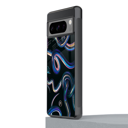 serpent back phone cover | glass case for google pixel 8 pro