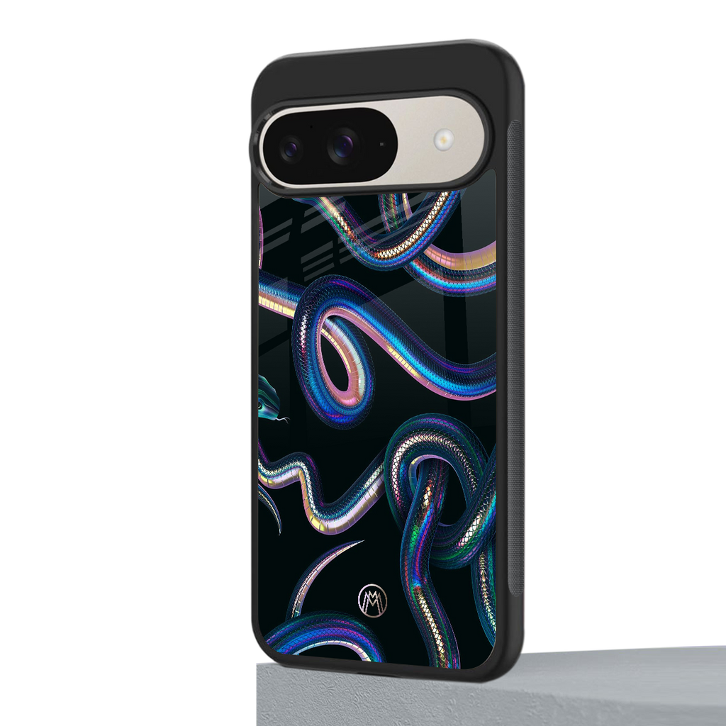 serpent back phone cover | glass case for google pixel 9