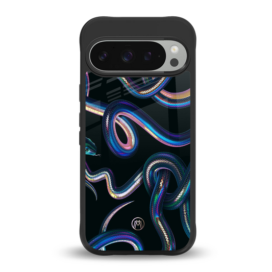 serpent back phone cover | glass case for google pixel 9 pro xl