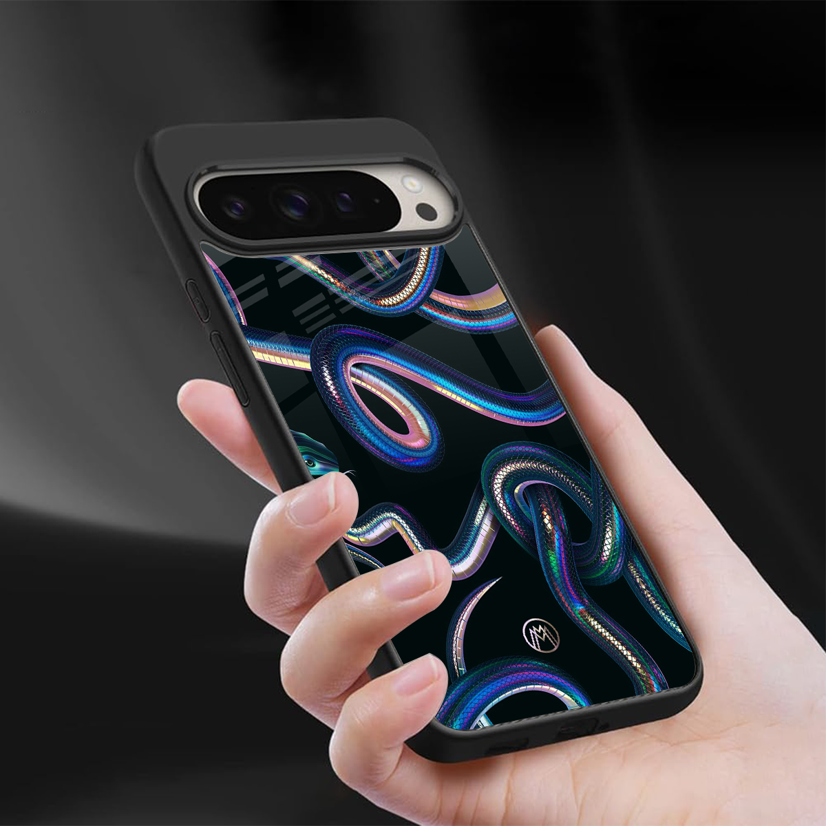 serpent back phone cover | glass case for google pixel 9 pro