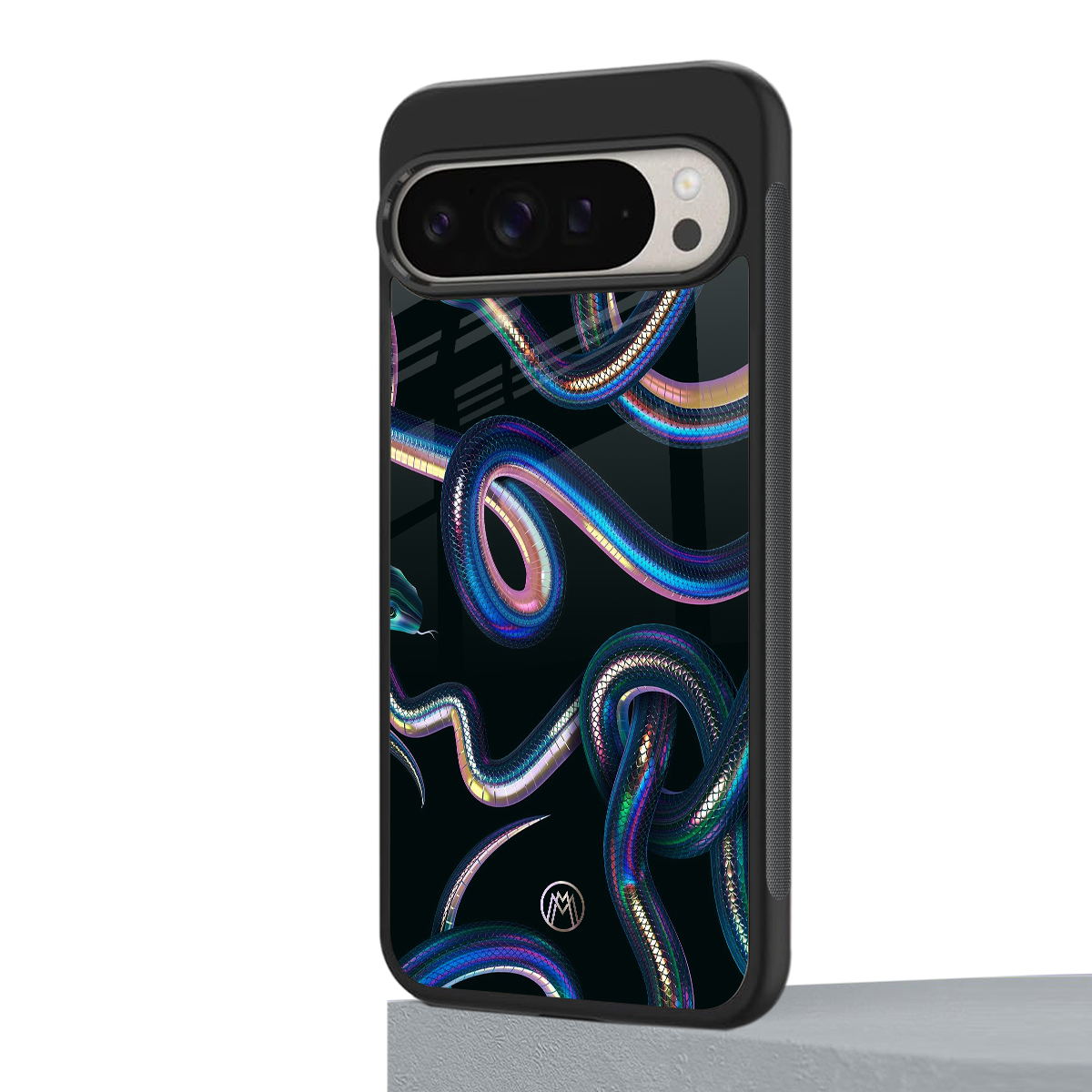 serpent back phone cover | glass case for google pixel 9 pro