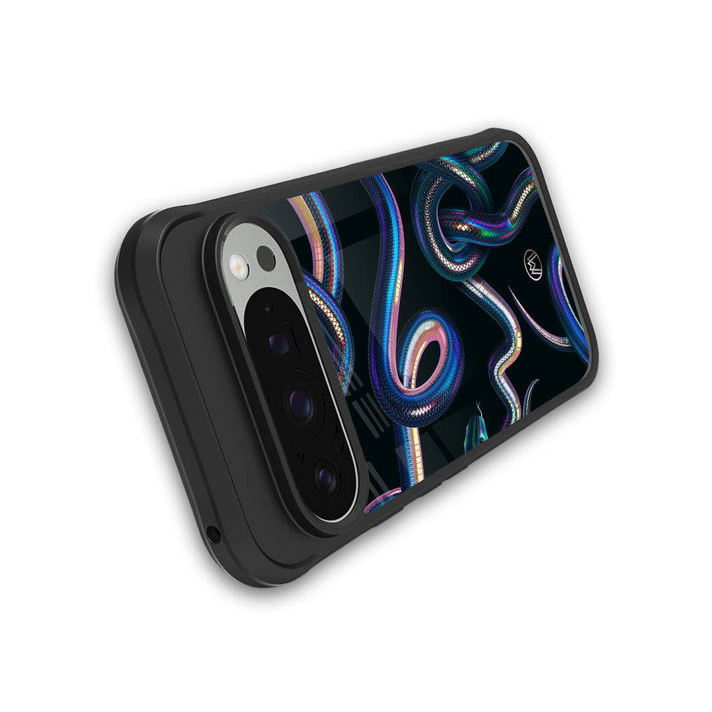 serpent back phone cover | glass case for google pixel 9 pro