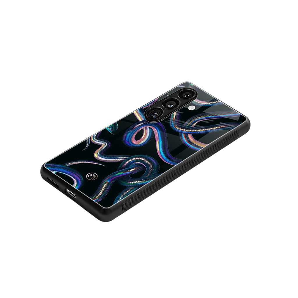 serpent back phone cover | glass case for samsung galaxy s24 fe