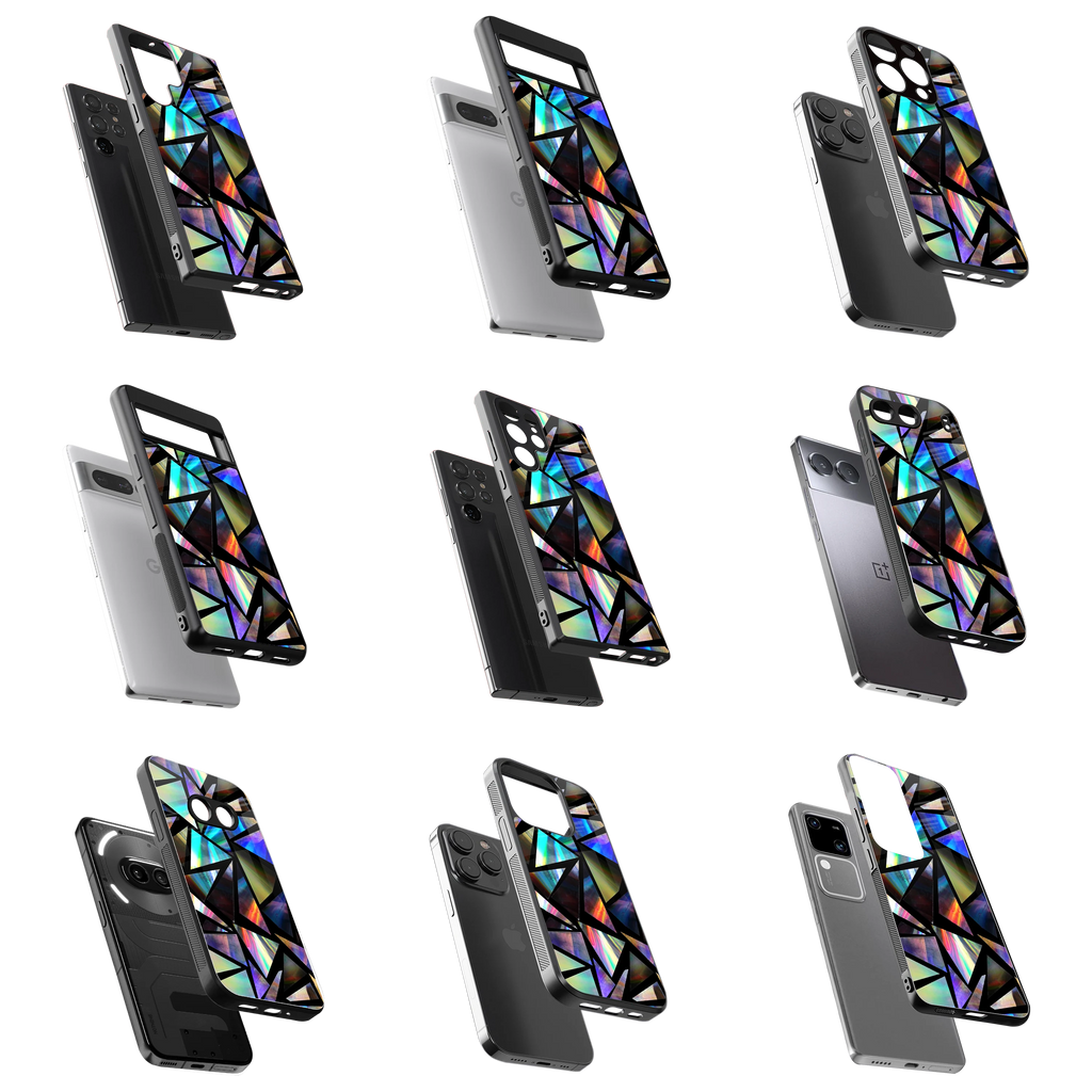 Durable Glass Back Mobile Case for iPhone, Samsung, OnePlus, Google Pixel, Redmi, Vivo, Oppo