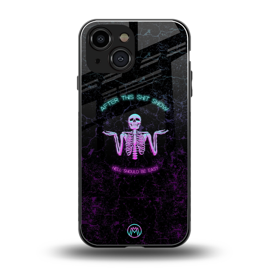 shitshow back phone cover | glass case for iphone 13 mini