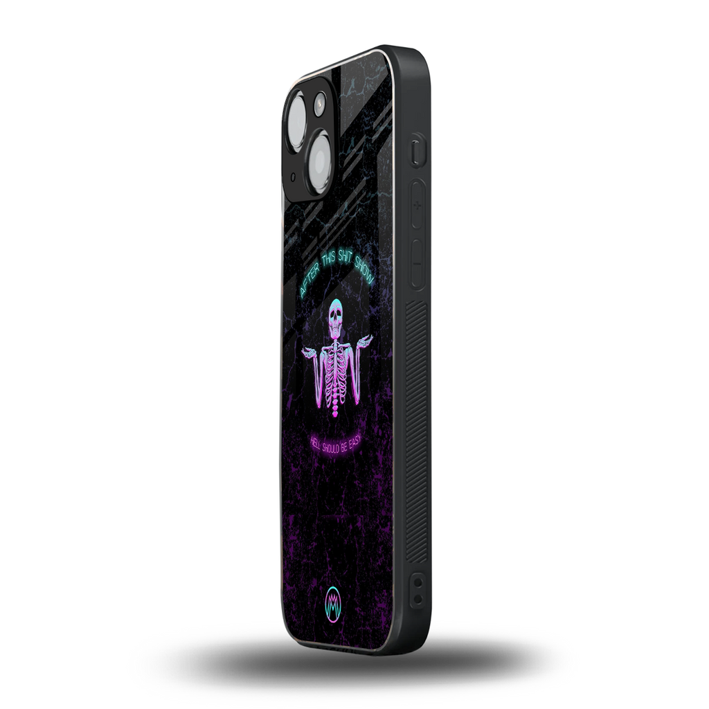 shitshow back phone cover | glass case for iphone 13 mini