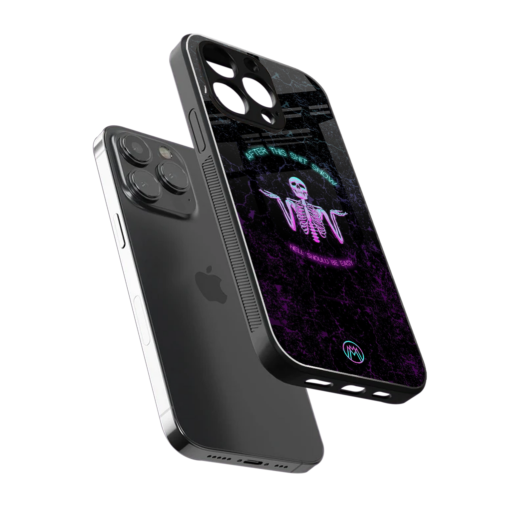 shitshow back phone cover | glass case for iphone 13 pro max