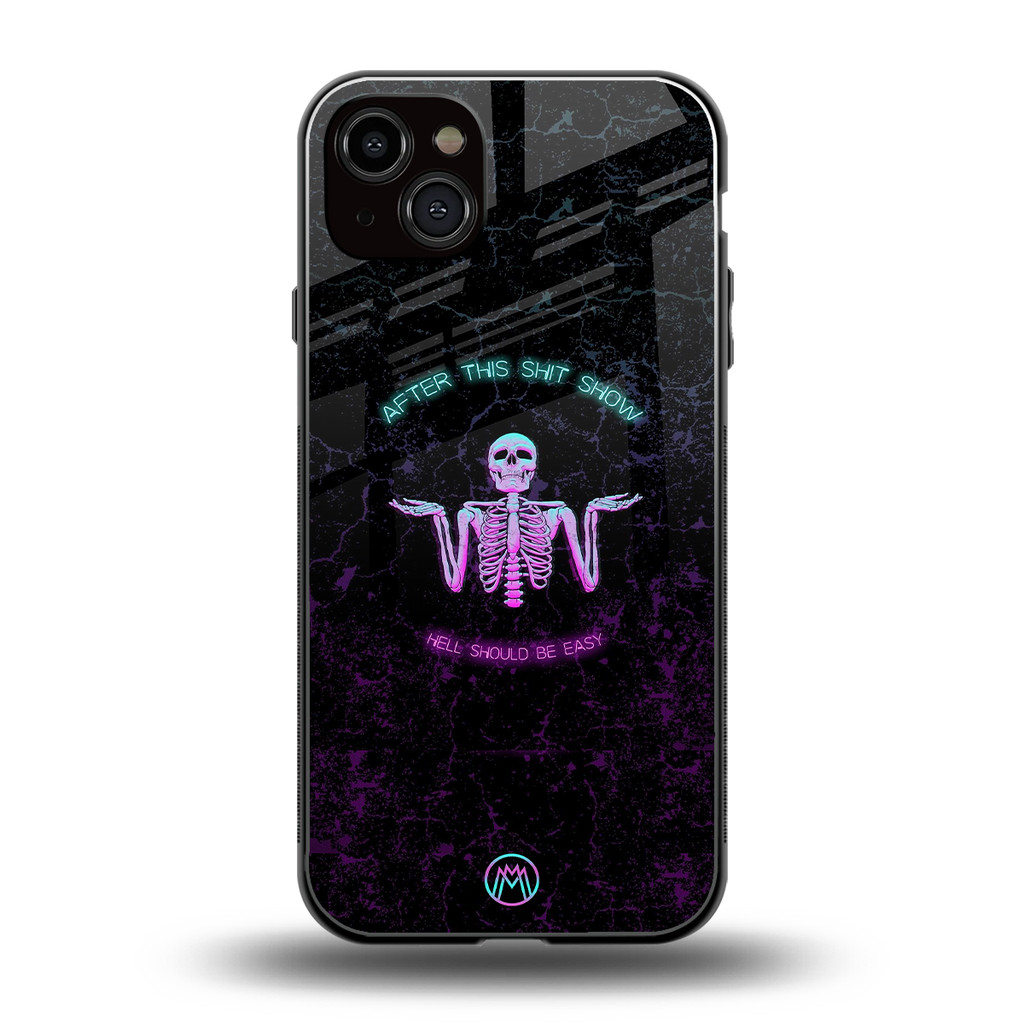 shitshow back phone cover | glass case for iphone 14 plus
