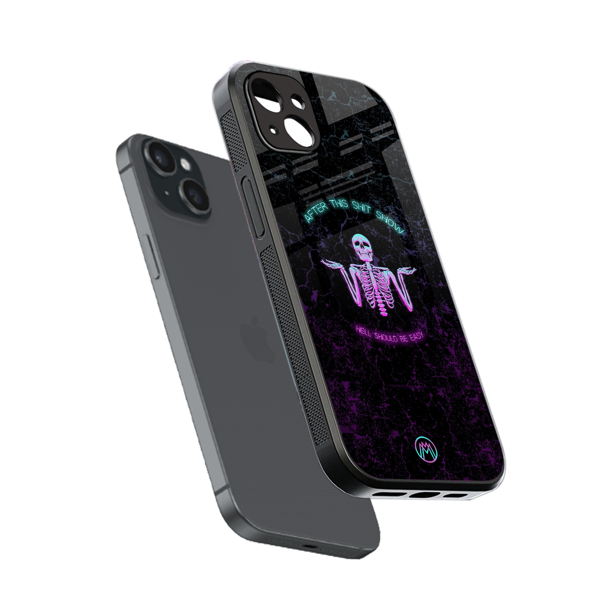 shitshow back phone cover | glass case for iphone 15 plus