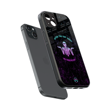 shitshow back phone cover | glass case for iphone 15 plus