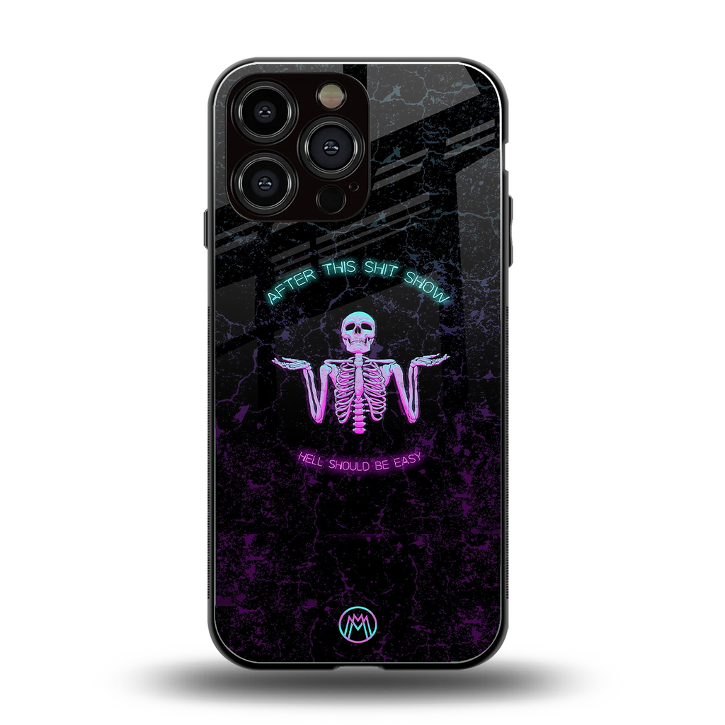 shitshow back phone cover | glass case for iphone 15 pro max
