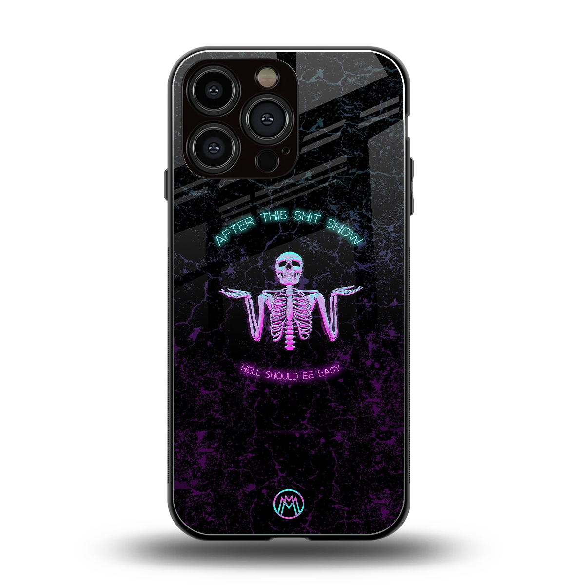 shitshow back phone cover | glass case for iphone 14 pro max