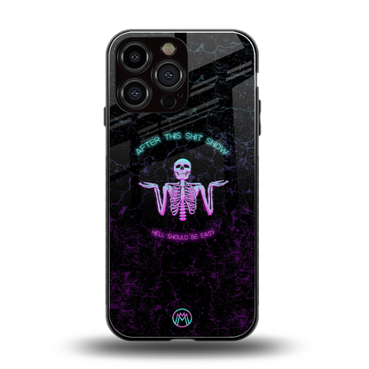 shitshow back phone cover | glass case for iphone 14 pro max