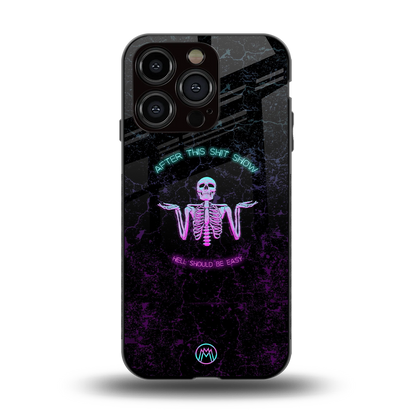 shitshow back phone cover | glass case for iphone 15 pro