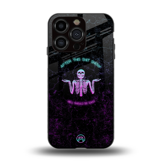 shitshow back phone cover | glass case for iphone 14 pro