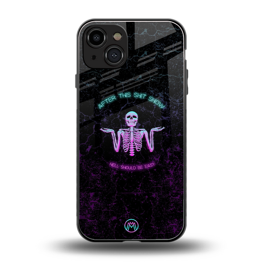 shitshow back phone cover | glass case for iphone 15